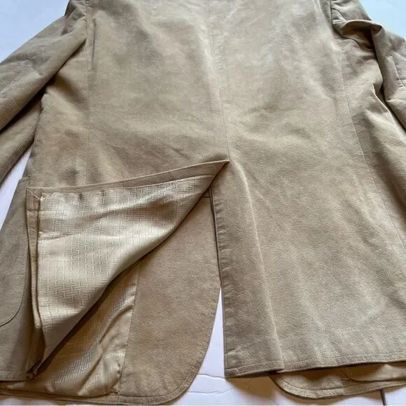 Halston Halsuede Men's Sport Jacket Camel Colored Size 40R